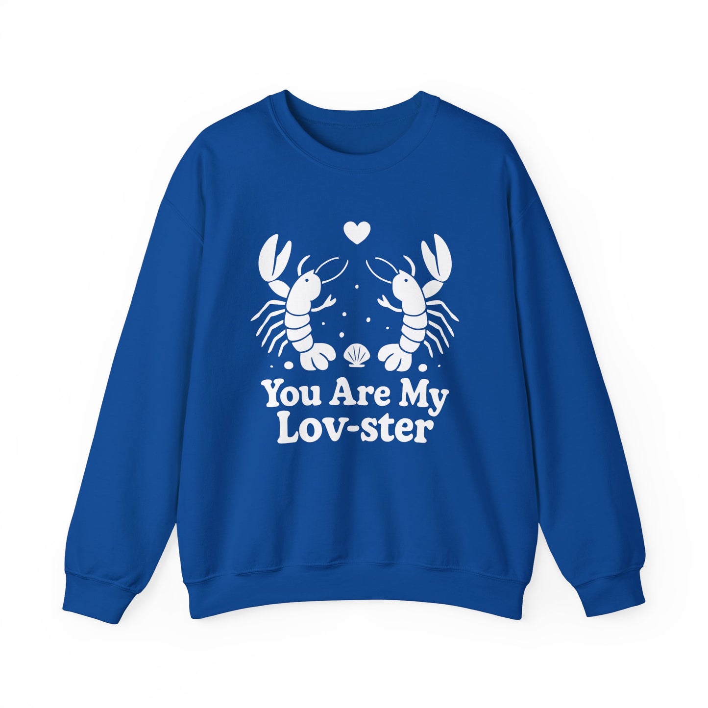 You Are My Lov-ster - White Retro Cartoon of a Couple Lobsters Sweatshirt