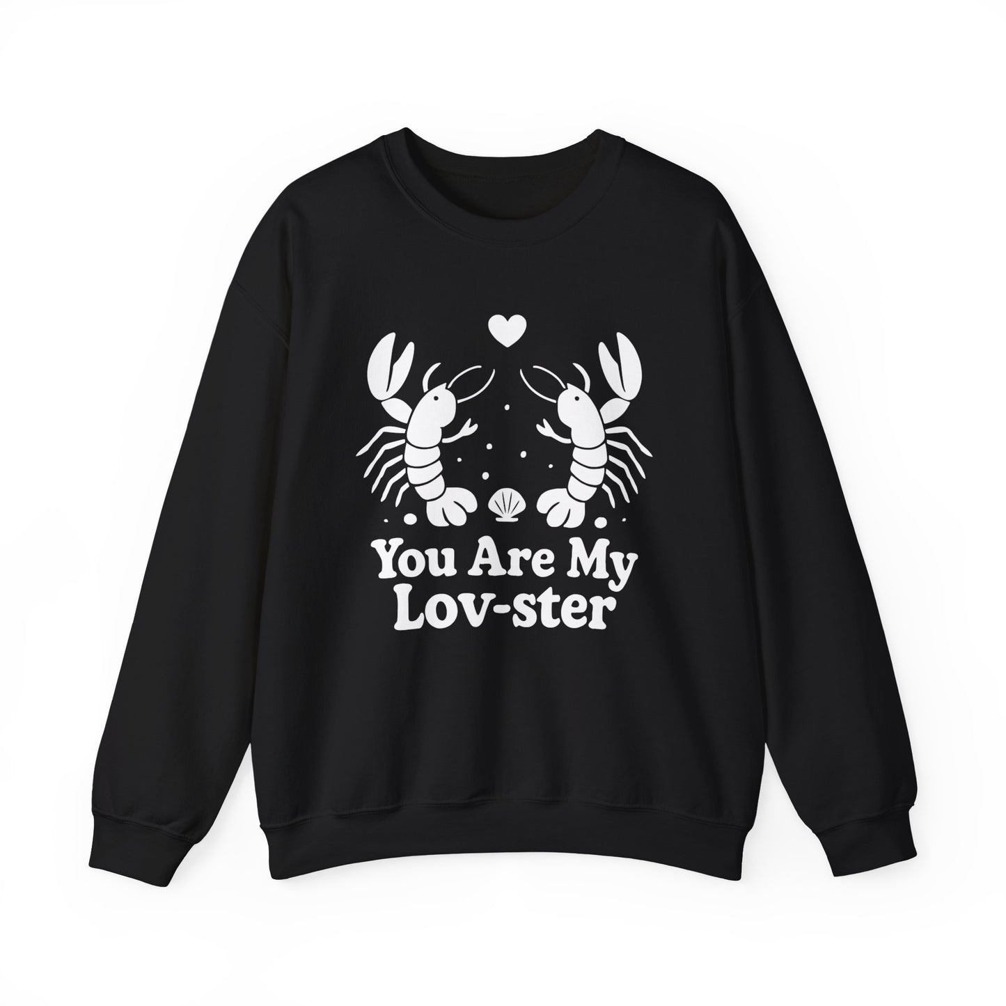 You Are My Lov-ster - White Retro Cartoon of a Couple Lobsters Sweatshirt