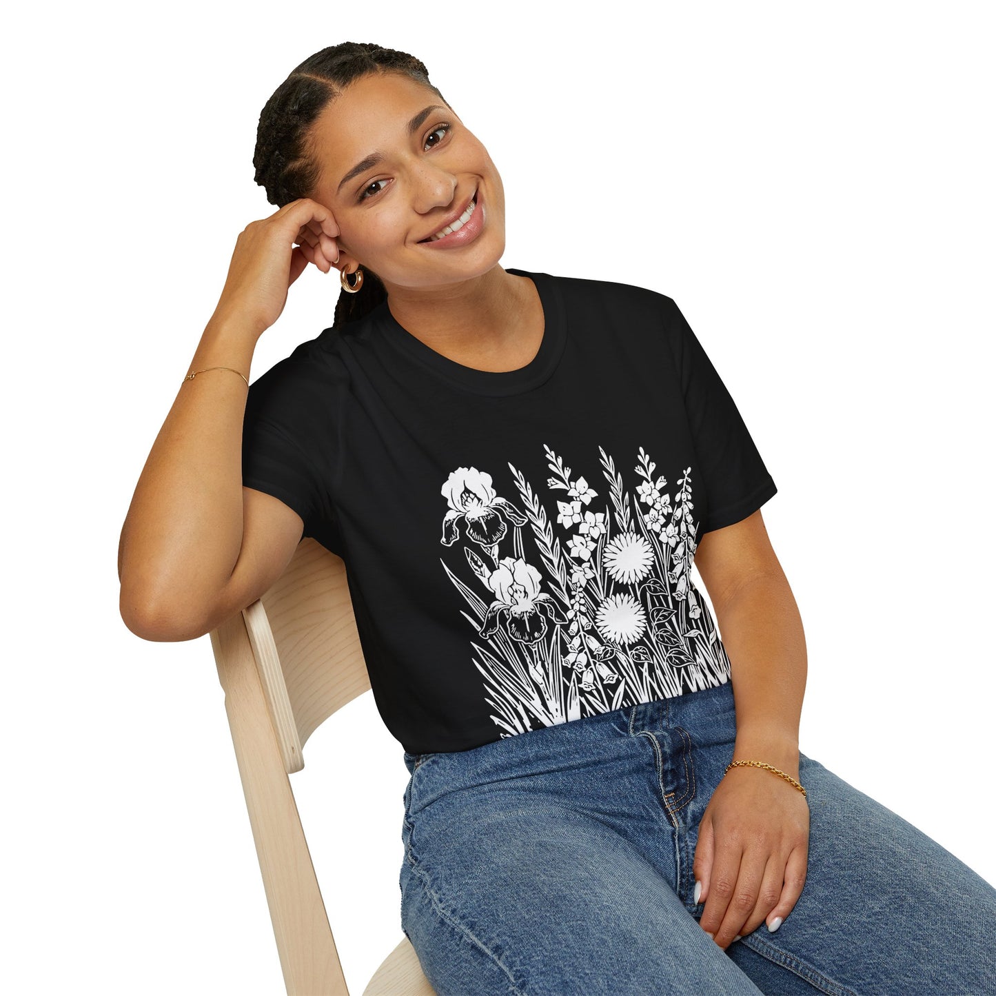 Light In The Dark - Monochrome Floral Group T-shirt