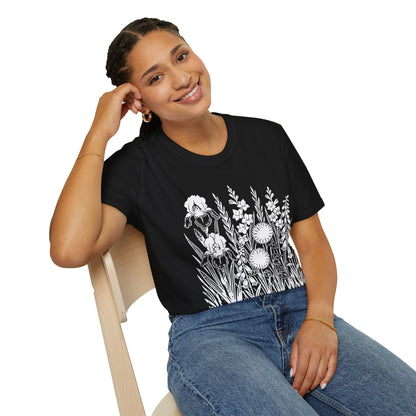 Light In The Dark - Monochrome Floral Group T-shirt