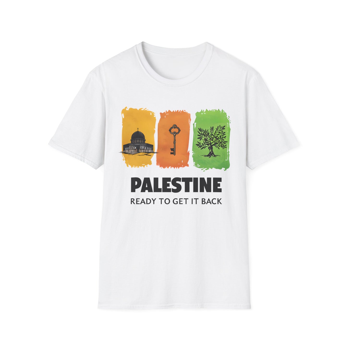 Palestine, Ready To Get It Back - Retro Palestine Symbols T-Shirt