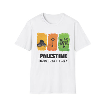 Palestine, Ready To Get It Back - Retro Palestine Symbols T-Shirt