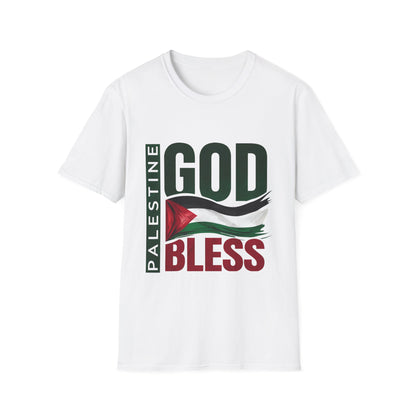 God Bless Palestine - Palestinian Distressed Flag
