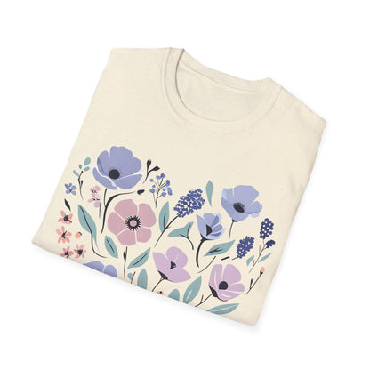 Heart Shaped Floral Arrangement T-Shirt -  Pastel Tones Design