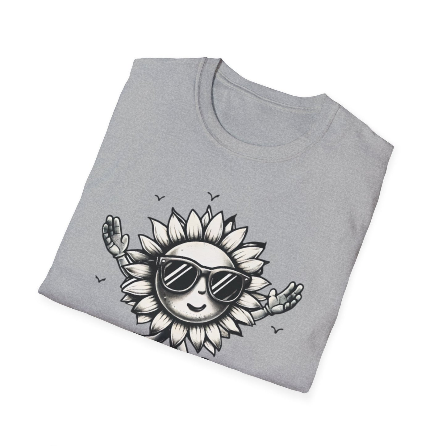 Photosyntheslay  - Playful Cartoon Sunflower with Sunglasses T-Shirt