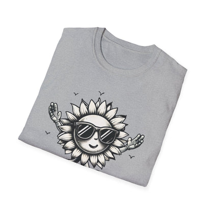 Photosyntheslay  - Playful Cartoon Sunflower with Sunglasses T-Shirt