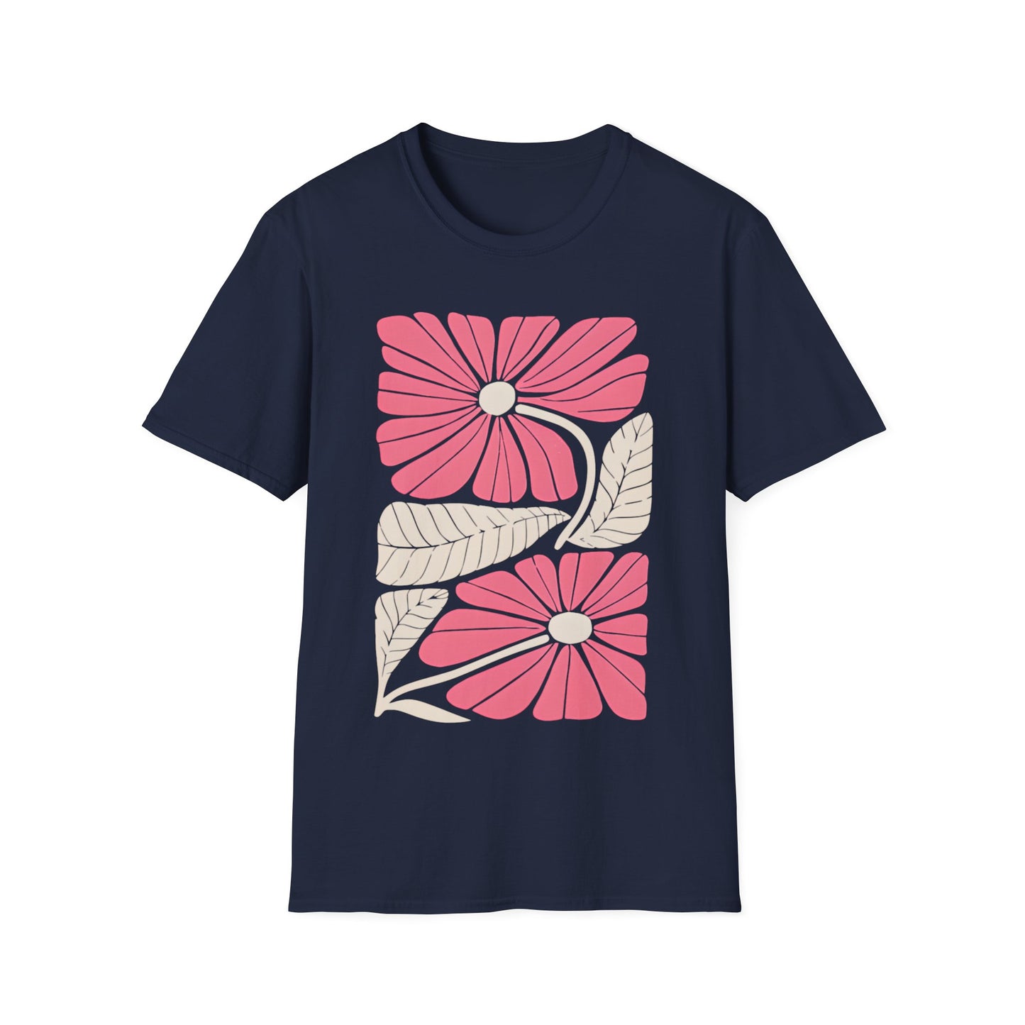 Vibrant Boho Flowers Minimalistic T-Shirt