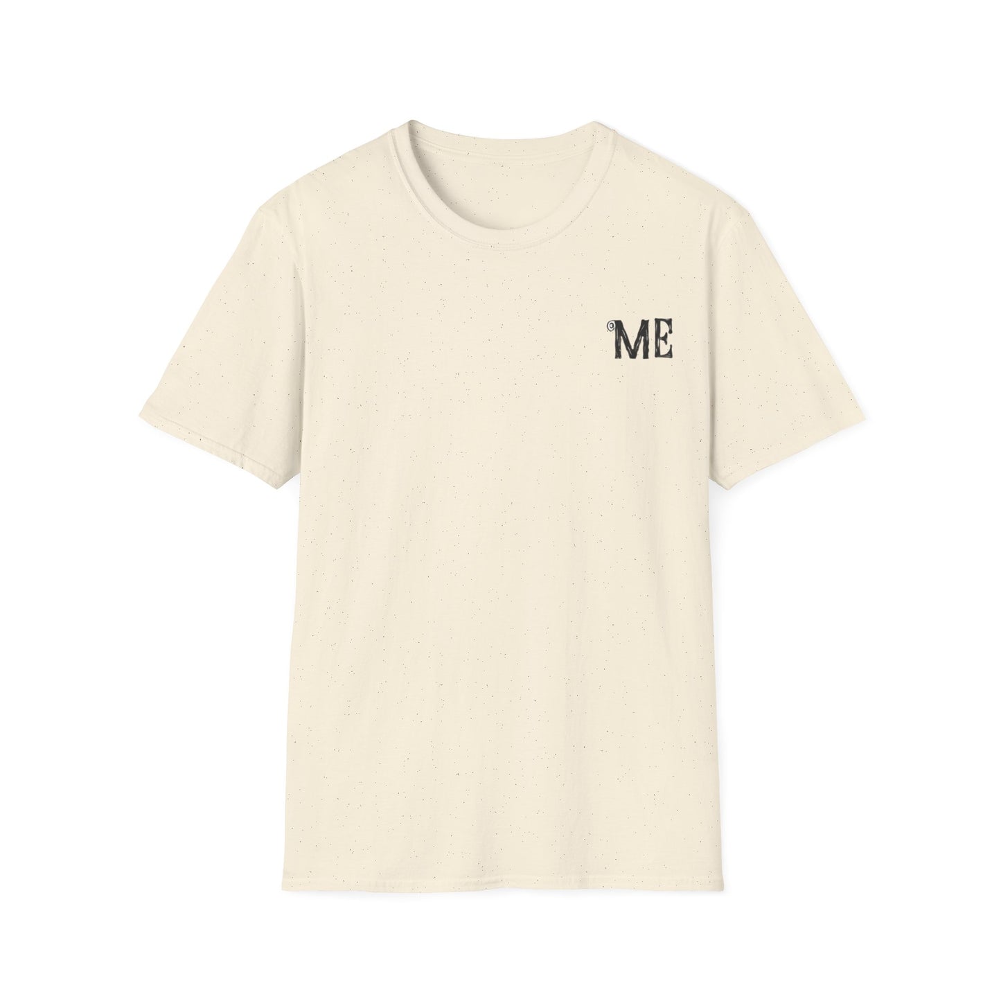 Me But Softer Me But Blooming Another A Quiet Kind of Becoming T-Shirt –  Women Holding Daisy Flower Bouquet Typography Floral Pocket & Back Design
