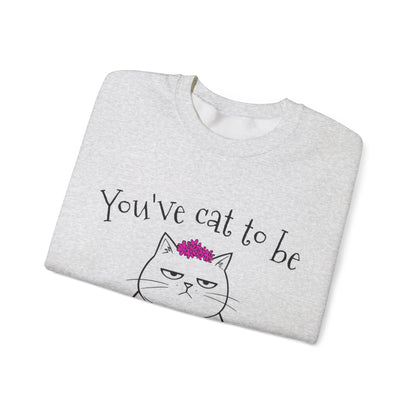 You've got to be kidding me -  Annoyed Cartoon Cat Boy in a Tutu Sweatshirt