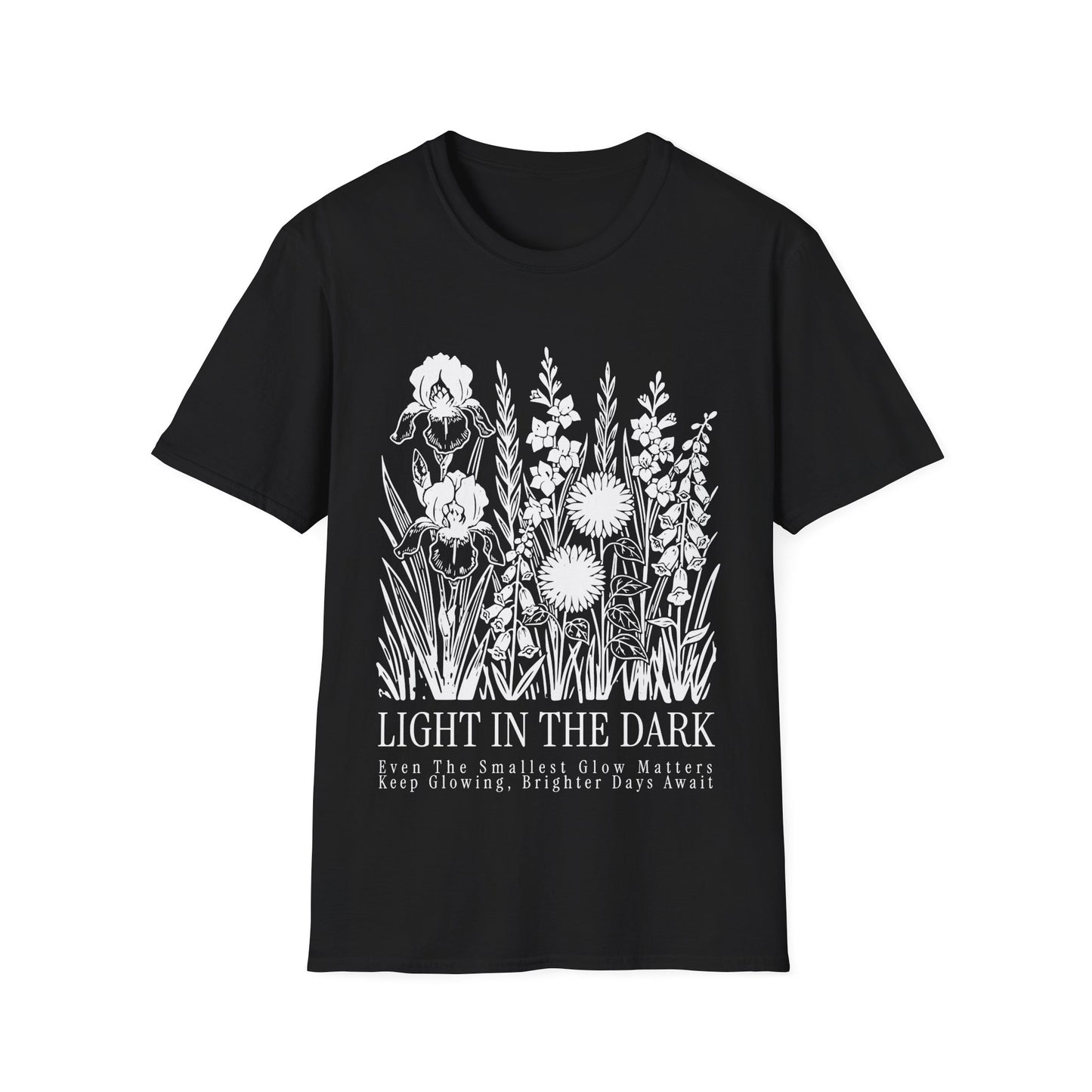 Light In The Dark - Monochrome Floral Group T-shirt