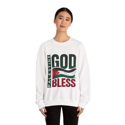 God Bless Palestine - Palestinian Distressed Flag