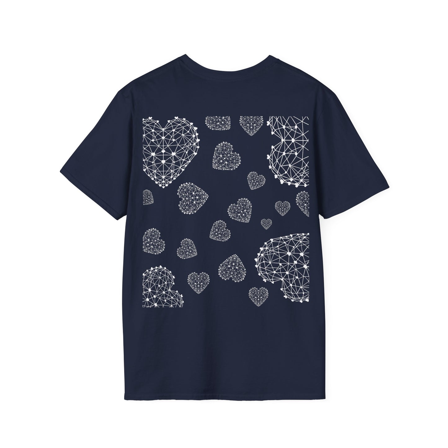 Geometric Wireframe Heart T-Shirt