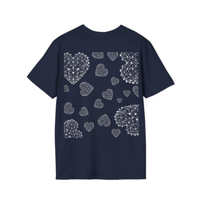 Geometric Wireframe Heart T-Shirt