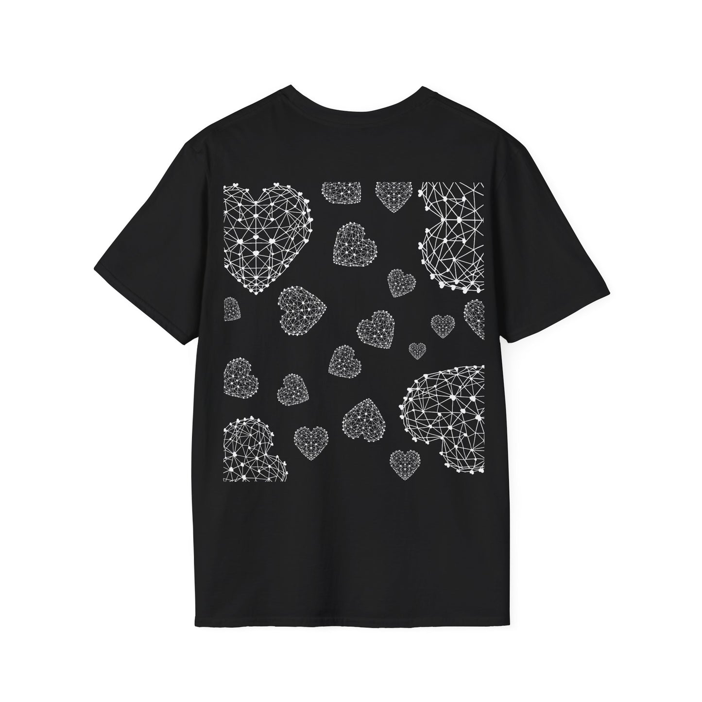 Geometric Wireframe Heart T-Shirt