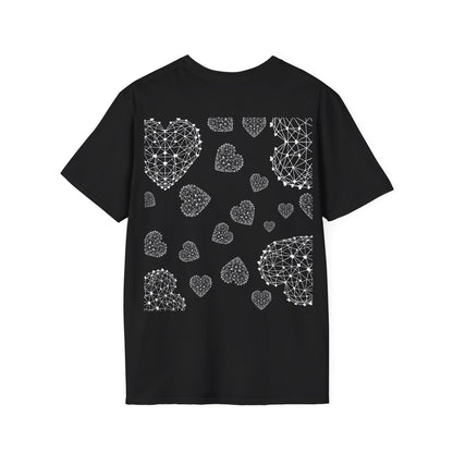 Geometric Wireframe Heart T-Shirt