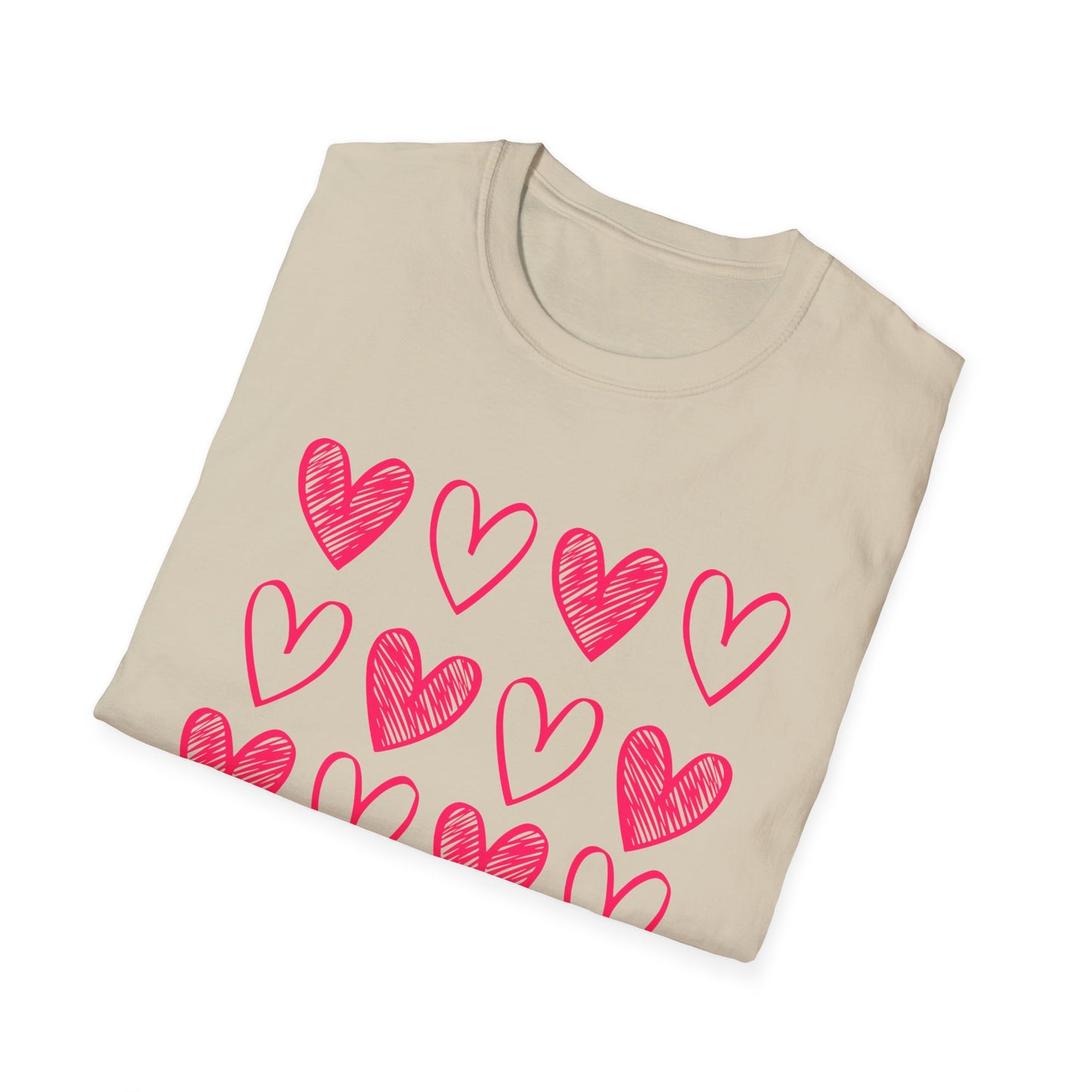 On Repeat, Play The Nice Moments - Monochrome Hearts Grid T-Shirt