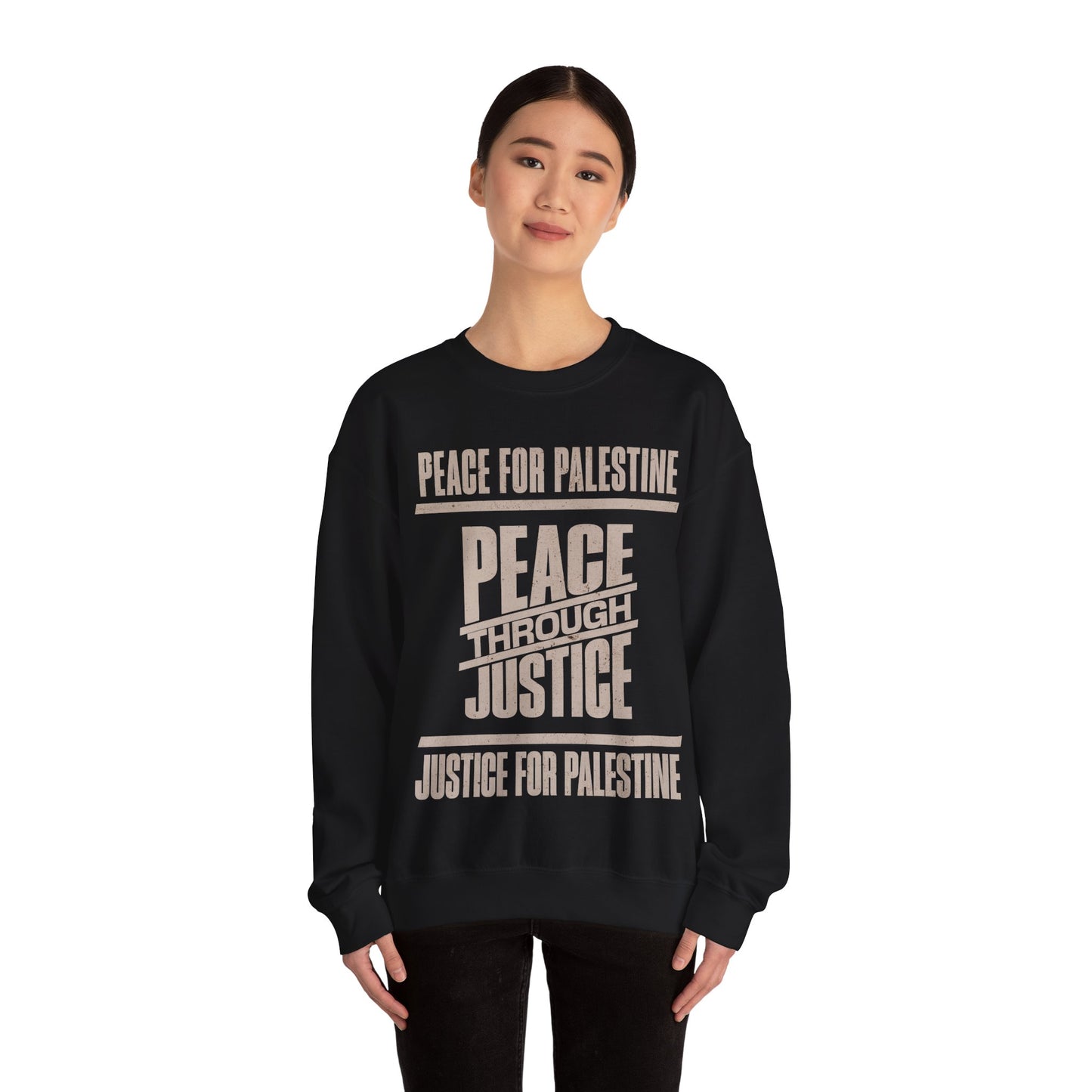 Peace for palestine, peace through justice, justice for palestine Sweatshirt