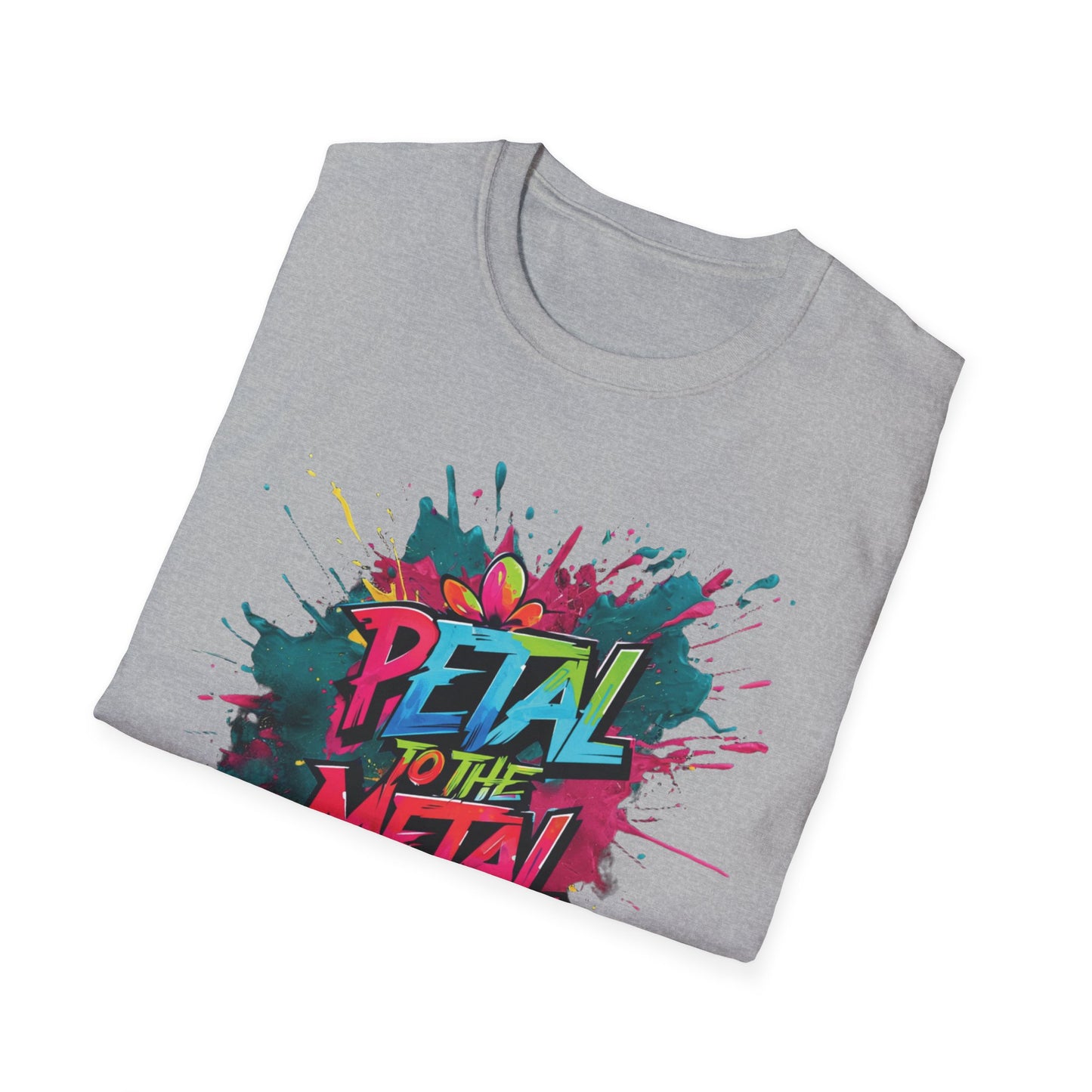 Petal To The Metal  – Playful Vibrant Graffiti Typography T-Shirt
