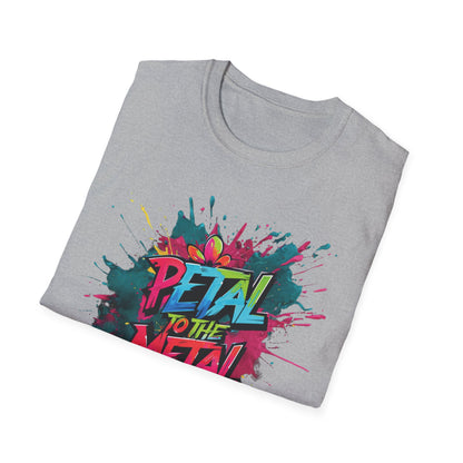 Petal To The Metal  – Playful Vibrant Graffiti Typography T-Shirt