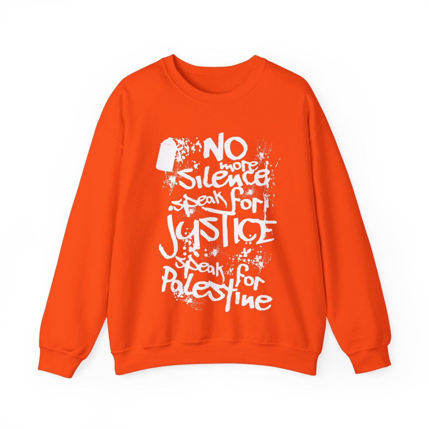 No more Silence, Speak for Injustice, Speak for Palestine - Monochrome Graffiti Sweatshirt