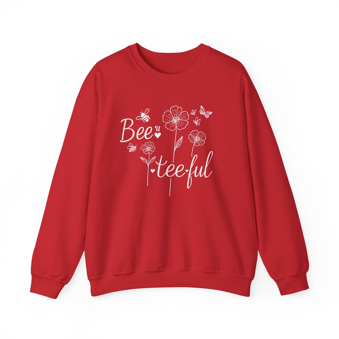Beautiful – Whimsical Flowers, Bees & Butterflies Playful Sweatshirt