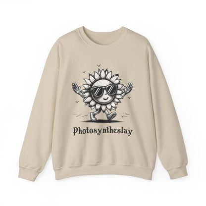 Photosyntheslay - Playful Cartoon Sunflower with Sunglasses Sweatshirt