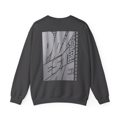 Free Free Free Palestine - Monochrome Metallic-like Style Typography  Front and Back Design Sweatshirt