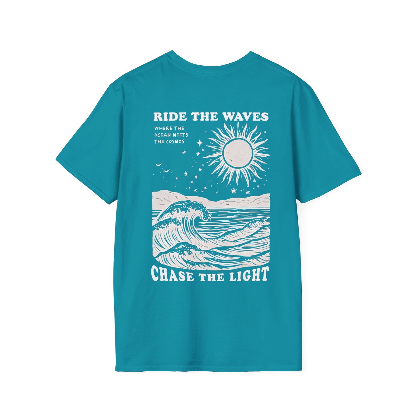 Ride the Waves - Vintage Ocean Waves and Cosmos T-Shirt