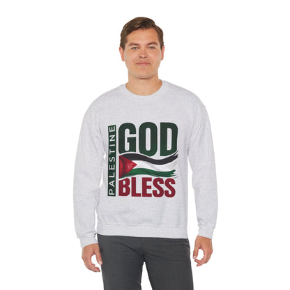 God Bless Palestine - Palestinian Distressed Flag