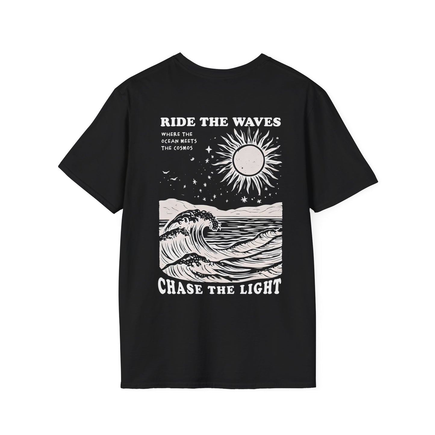 Ride the Waves - Vintage Ocean Waves and Cosmos T-Shirt