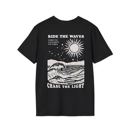Ride the Waves - Vintage Ocean Waves and Cosmos T-Shirt