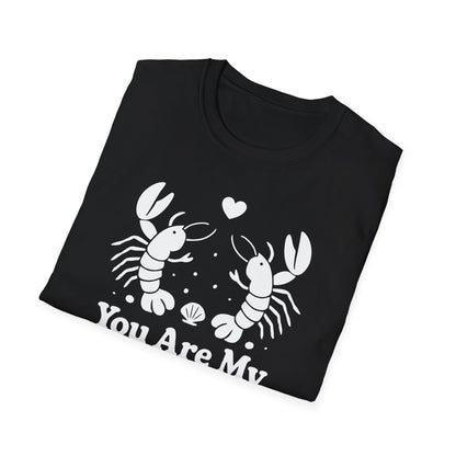 You Are My Lov-ster T-Shirt - White Cartoon of a Couple Lobsters Design
