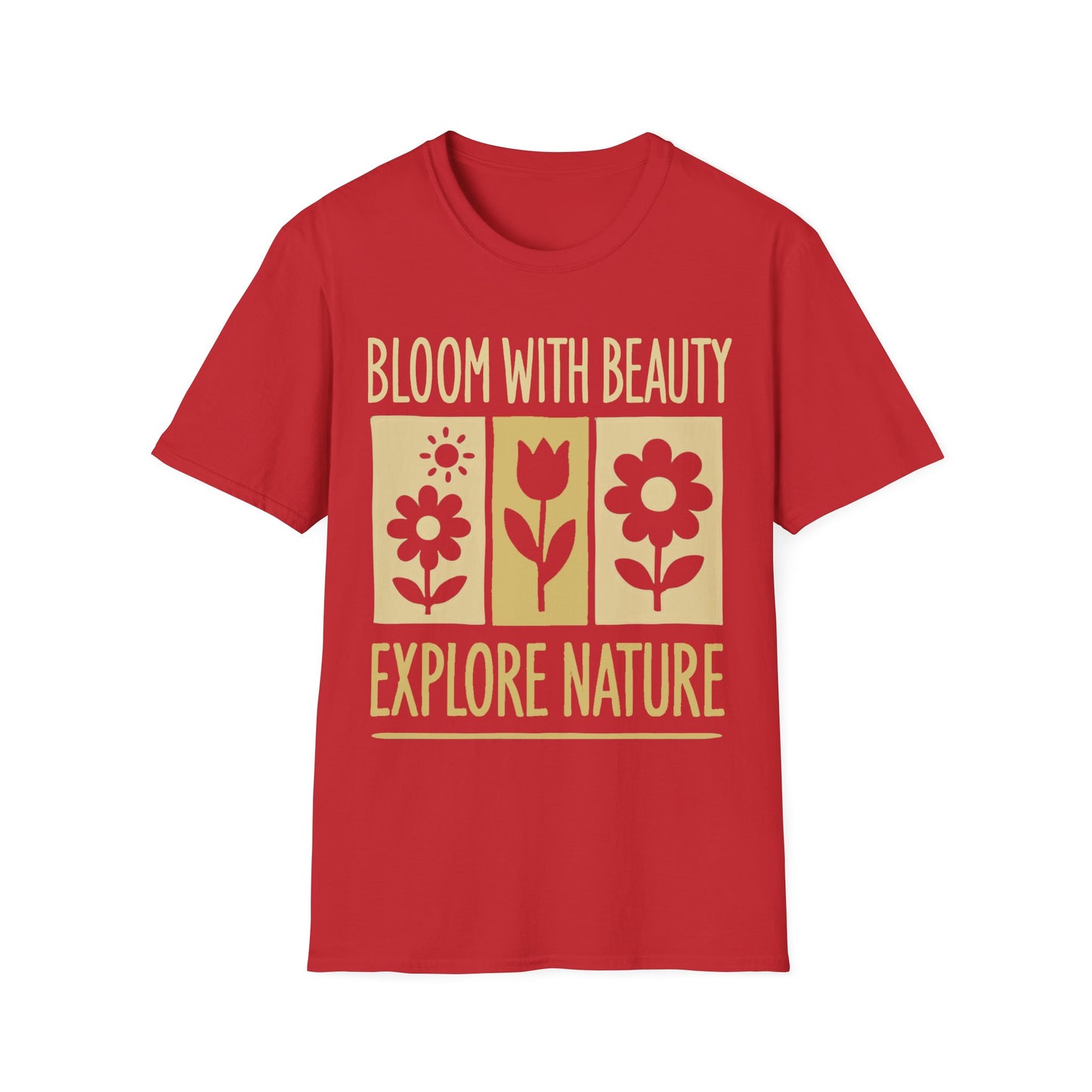Bloom With Beauty T-Shirt -  Floral Silhouette Design
