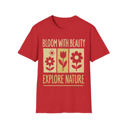 Bloom With Beauty T-Shirt -  Floral Silhouette Design
