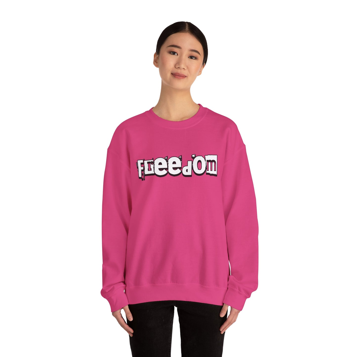 Free Palestine Free The World - Monochrome Graffiti Sweatshirt