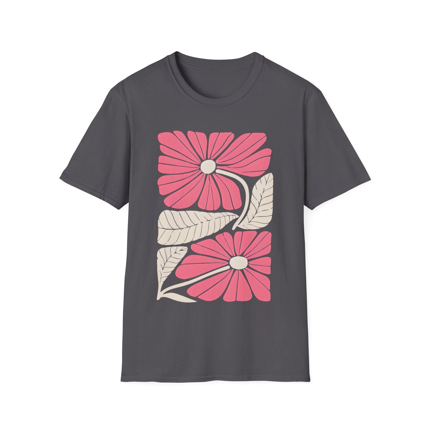 Vibrant Boho Flowers Minimalistic T-Shirt