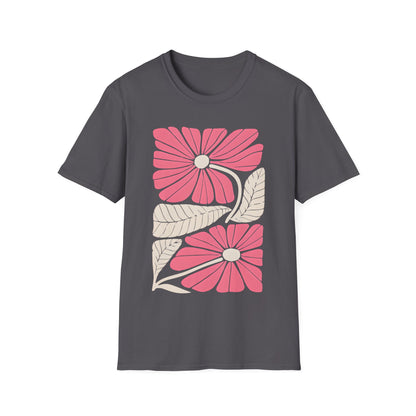 Vibrant Boho Flowers Minimalistic T-Shirt