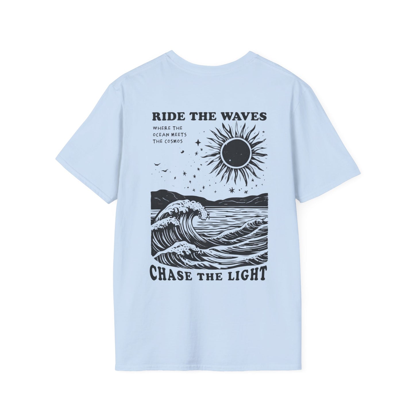 Ride the Waves - Vintage Ocean Waves and Cosmos T-Shirt