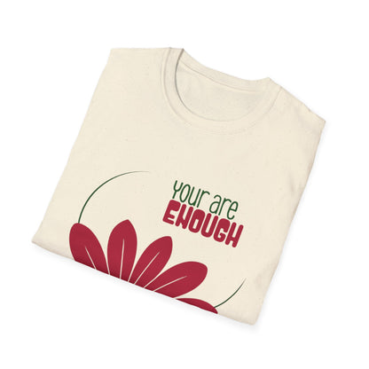 You Are Enough - Minimalistic Boho Flower T-Shirt