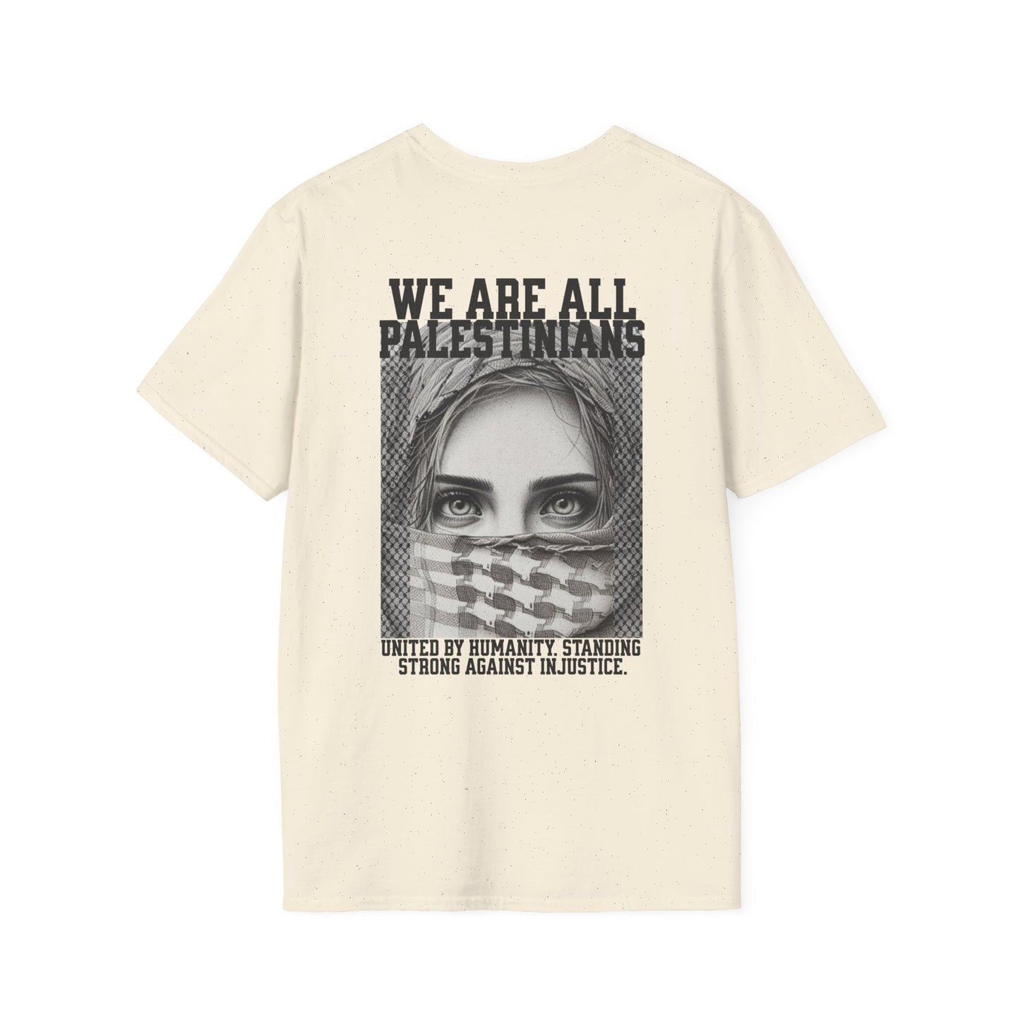 We Are All Palestinians - Front And Back Design Women's Face T-Shirt