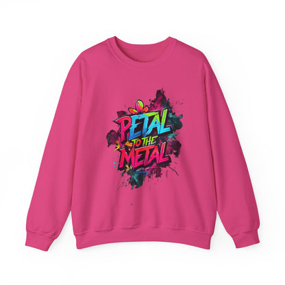 Petal To The Metal – Playful Vibrant Graffiti Typography Sweatshirt