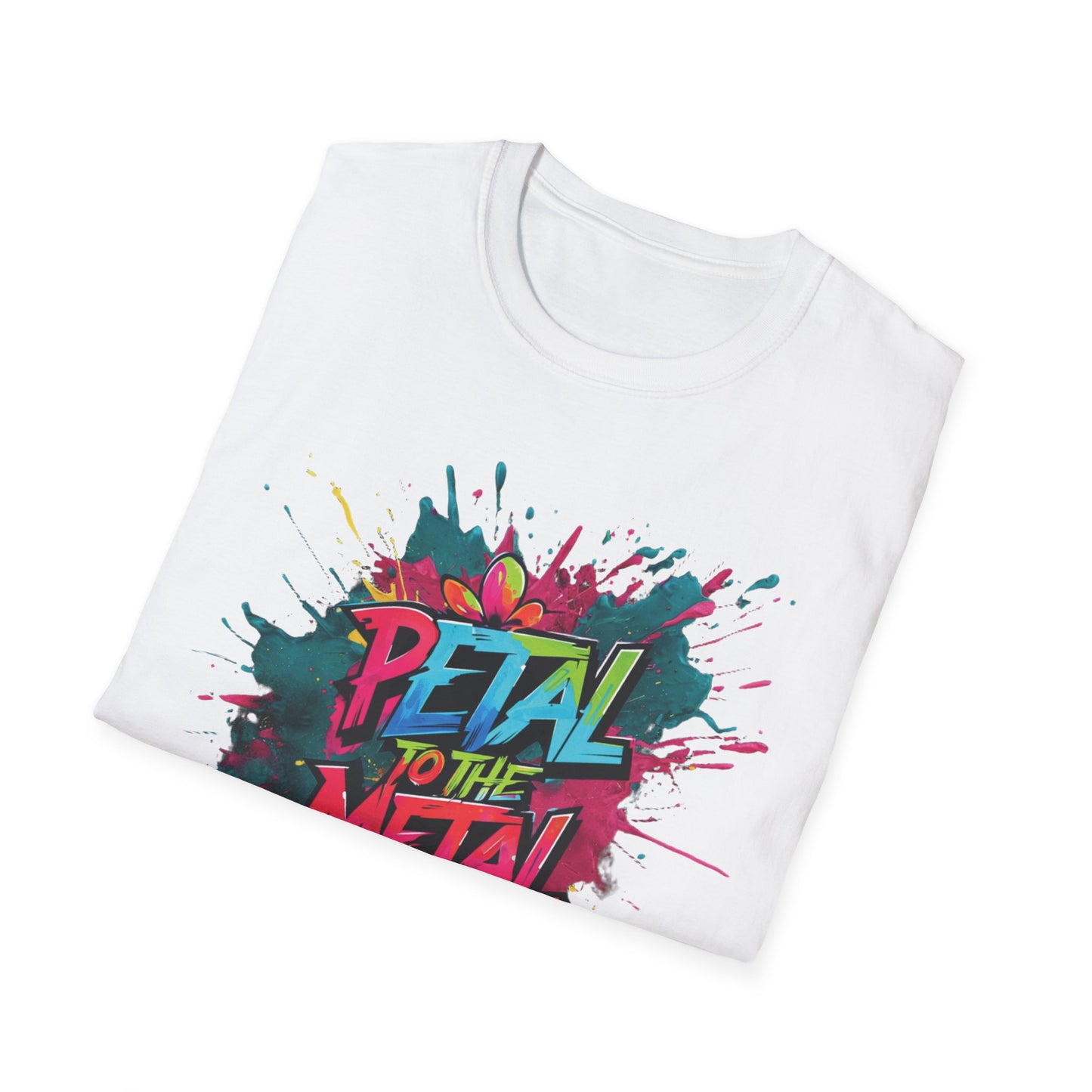 Petal To The Metal  – Playful Vibrant Graffiti Typography T-Shirt