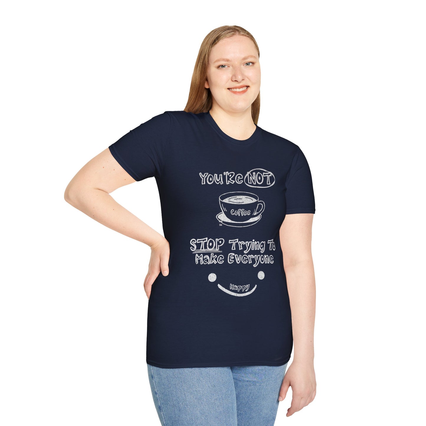 You're Not Coffee - Monochrome Playful T-Shirt