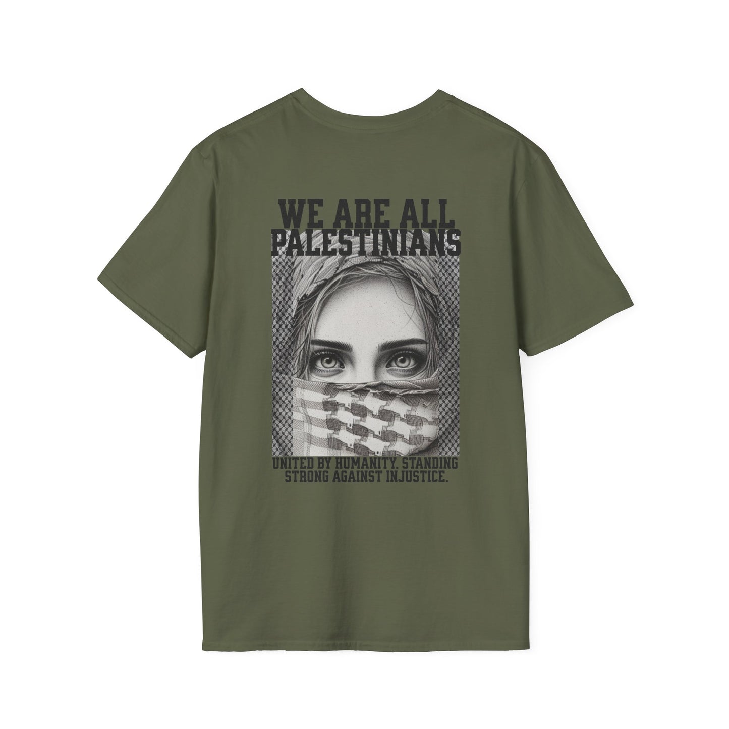 We Are All Palestinians - Front And Back Design Women's Face T-Shirt