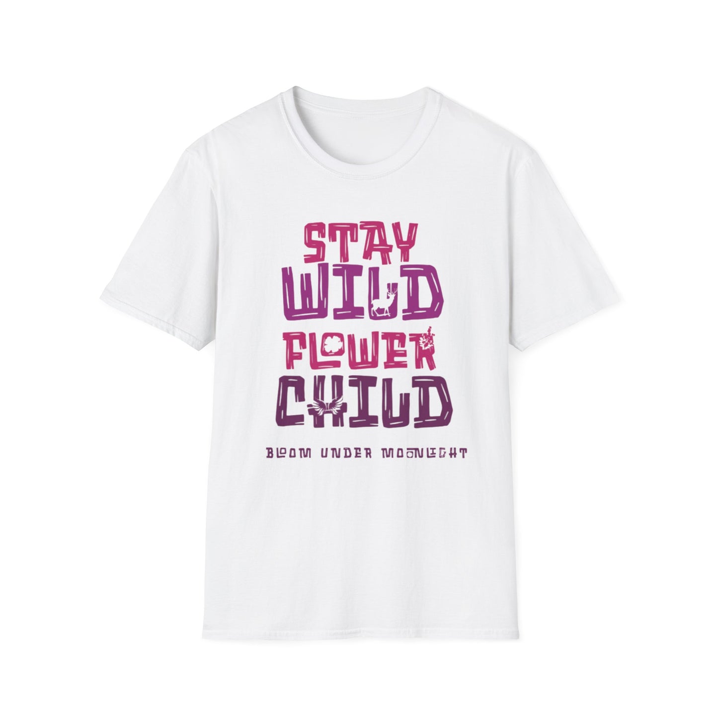 Stay Whild Flower Child T-Shirt –  Vibrant Typography Design