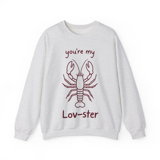 You're My Lov-ster - Minimalistic Lobster illustration Sweatshirt