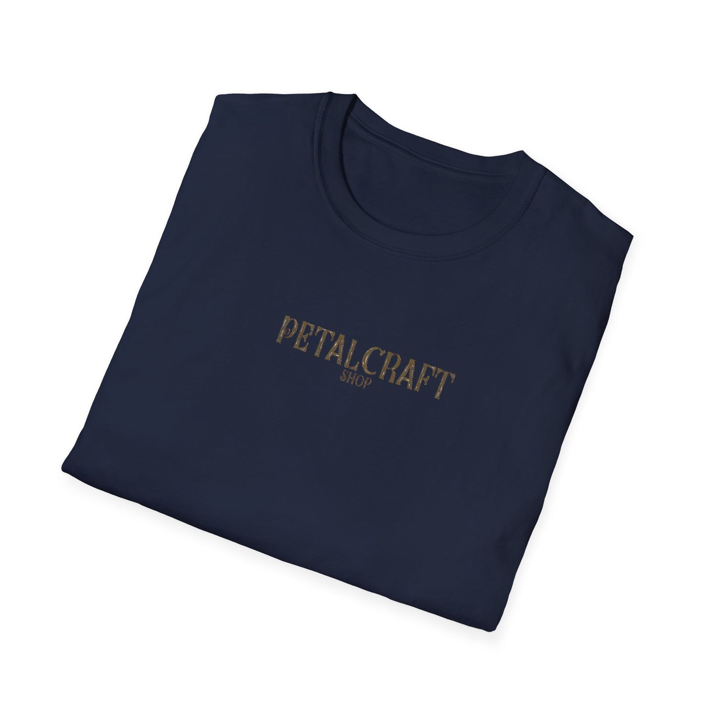 Petalcraft Shop Petals with a past Bloom with a future T-Shirt – Metal Style Floral Typography Front and Back Design