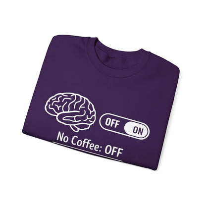 My brain Is On With Coffee- Playful Coffee Sketch Sweatshirt