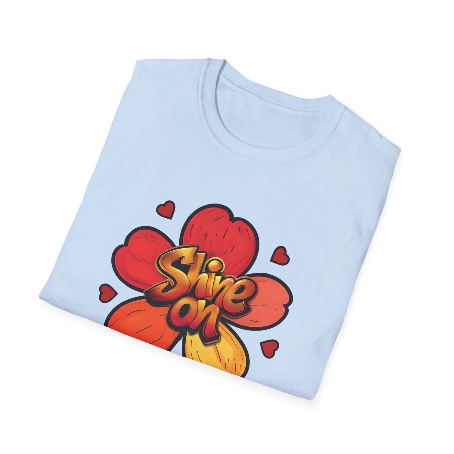 Shine on T-Shirt – Graffiti Typography Floral Design
