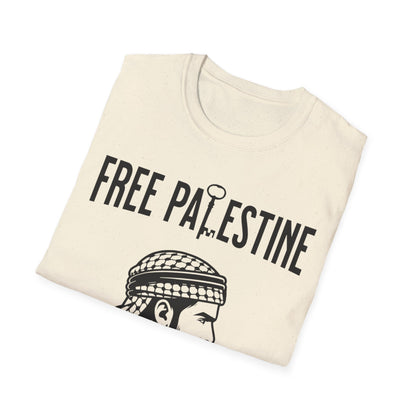 Free Palestine Free World - Man Wearing Palestinian Kuffiyah